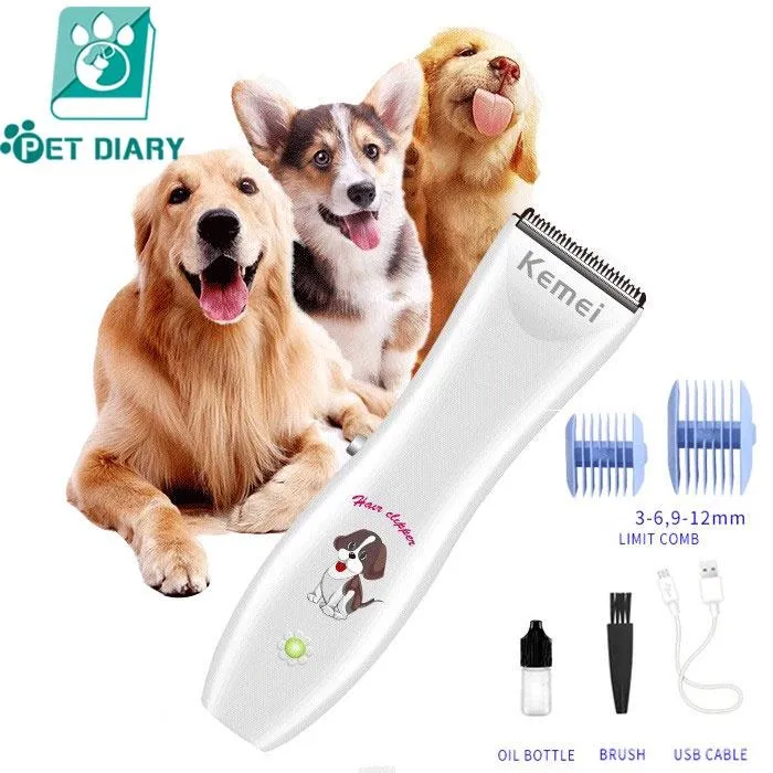 Dog razor Electric Low-noise pet Hair Razor Grooming TrimmerShaver ...