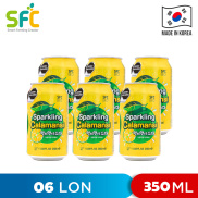 LỐC 6 LON NƯỚC UỐNG CÓ GAS VỊ CAM SPARKLING CALAMANSI SFC 350ML