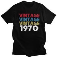 ผู้ชายคุณภาพสูง Cool Vintage 1970วันเกิดคลาสสิก Tshirt สำหรับชายแฟชั่นแขนสั้น Man Tee เสื้อฤดูร้อน Vintage Harajuku Streetwear