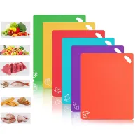 Portable Cutting Mat Set Colorful Kitchen Cutting Board Set Super Easy Clean Modern Cutting Boards Nice Flexible Non-Stick