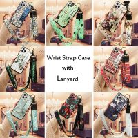 {OLI STUDIO} VintageWrist Strap LanyardCase สำหรับ IPhone13 Mini 11 1413ProSE 2020 2022 7 8 Plus X XR XsFunda