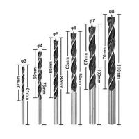 6Pcs 3-8mm Three-point Wood Drill Bit Set High Carbon Steel Woodworking Tool Spiral Drill Bits Power Tool Accessories Drills  Drivers