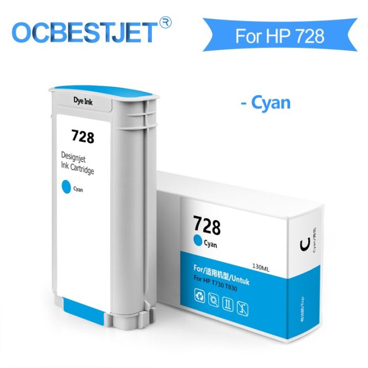 ocbestjet-ที่รองรับตลับหมึก-hp-สำหรับเอชพี-designjet-t730-t830เครื่องพิมพ์-4สี130มล-และ300มล