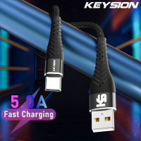 KEYSION 5A USB Type C เคเบิ้ล M Icro USB อย่างรวดเร็วชาร์จโทรศัพท์มือถือ Android ชาร์จประเภท-C สายข้อมูล0.25เมตร/1เมตร/2เมตร