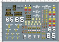 US NAVY USS Enterprise (CVN-65) nuclear powered aircraft carrier Model Kit Decal