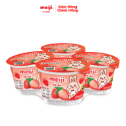 Giao HN+HCM Sữa Chua Meiji Vị Dâu Tây Lốc 4 Hộp 90g