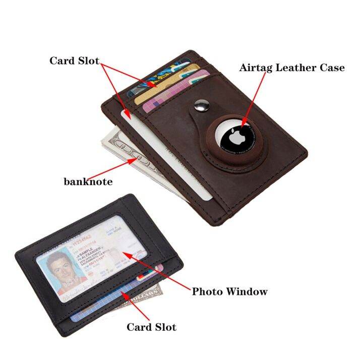 2023ใหม่-airtag-เครื่องติดตามกระเป๋าสตางค์กระเป๋าเก็บบัตร-rfid-ป้องกันการสูญหายบัตรเครดิตเคสหนังแท้กระเป๋าสตางค์สั้นแท็กอากาศ-dompet-koin