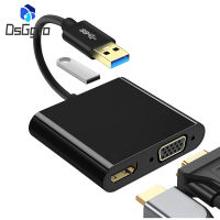 Usb3.0เป็นอะแดปเตอร์ Vga Usb 3-In-1ที่รองรับ Hdmi 1080P ตัวแปลงหลายจอแสดงผลสำหรับจอภาพคอมพิวเตอร์โน้ตบุ๊ก