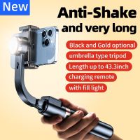 Smartphone Handheld Gimbal with Fill light Bluetooth Stabilizer Tripod selfie Stick Folding Gimbal for Xiaomi iPhone Samsung