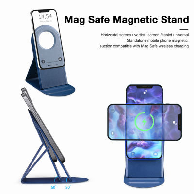【cw】Suitable for 13 Magsafe Magnetic Suction Desktop cket Foldable Portable Leather Magnetic Suction Hand Machine cket ！