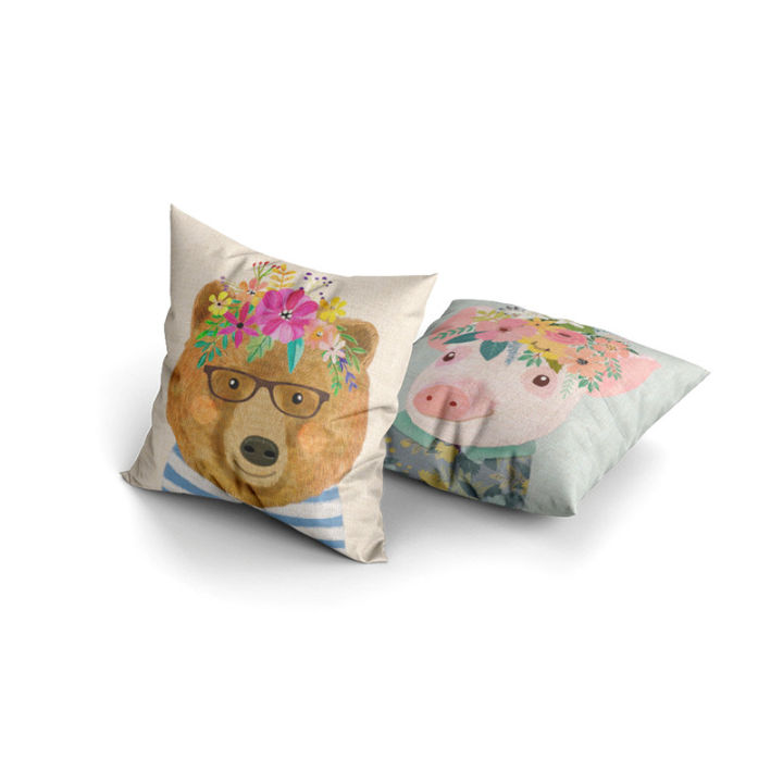 europe-lovely-cute-post-modern-abstract-animal-flower-cushion-cover-40-45-50-kussen-hoes-relleno-cojin-sofa-pillow-case-ornament