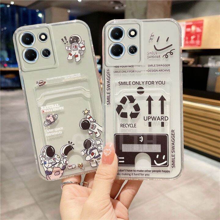 เคสโทรศัพท์-huawei-honor-x6a-4g-plus-ซิลิโคน-tpu-ลายการ์ตูนรีไซเคิลกระเป๋าใส่บัตรนิ่มเลนส์กันกระแทก-honorx5plus-honorx6a-เคสป้องกัน