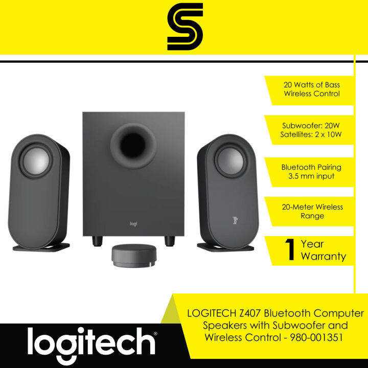 Logitech Z407 Bluetooth Computer Speakers With Subwoofer And Wireless Control 980 001351 Lazada 5146