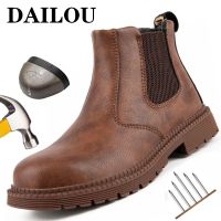 [Chaopu shoes] ฤดูหนาวรองเท้านิรภัย Steel Toe รองเท้าทำงานเชลซีรองเท้าผู้ชายรองเท้านิรภัยหนังกันน้ำผู้ชาย39;