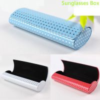 【LZ】⊕  Handmade Oval Hard Sunglasses Box Caso de óculos de couro Bolsa para mulheres Sacos de óculos Recipiente de proteção