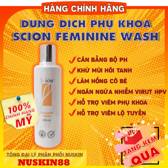 Dung dịch vệ sinh phụ nữ scion feminine wash 200ml - làm hồng se khít - ảnh sản phẩm 3