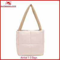 [Arrive 1-3 Days]Fashionable Casual Quilted Women Crossbody Bag Designer Cotton Padded Square Work Tote Handbag