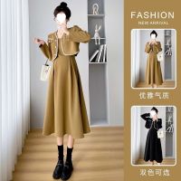 №✙♙ Maternity autumn suit fashion new temperament Hepburn style small coat loose suspender dress spring and autumn suit