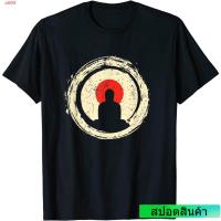 z005 Buddha Meditation Shirt Enso Circle Buddhist Zen T-Shirt พระพุทธเจ้า เสื้อยืดพิมลาย เสื้อยืดผู้ชาย เสื้อผู้หญิง คอก  HIBY