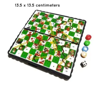 Gamie Wooden Snakes and Ladders Board Game, Conjunto Completo com  Tabuleiro, 4 Pegs e 1 Die, Diversão Clássica para Noite de Jogo em Família  e Sala de Aula, Melhor Ideia de Presente