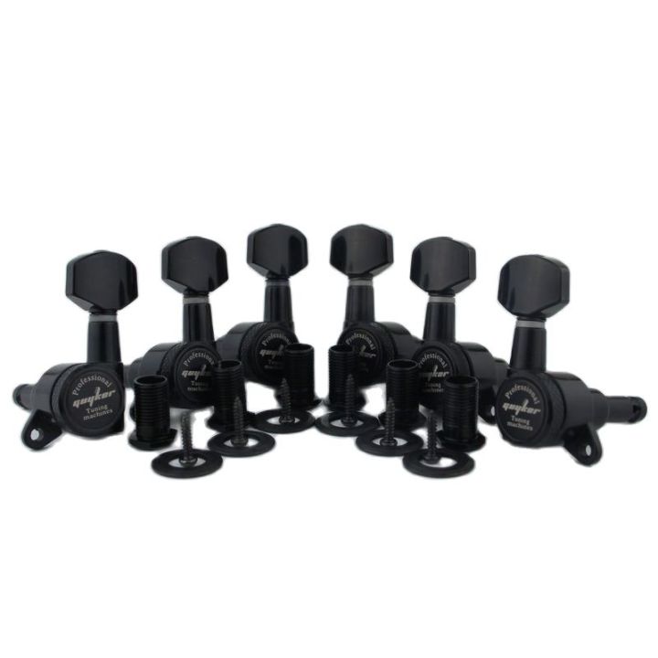 1 Set GUYKER Black Locking Guitar Heads Tuners Gear Ratio 1:18 Made in ...