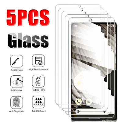 5ชิ้นสำหรับ Pixel 7 Pro 7a 6 6A 5 4A 5A 5G ฟิล์ม7Pro ป้องกันหน้าจอกระจกนิรภัยโทรศัพท์มือถืออุปกรณ์เสริม