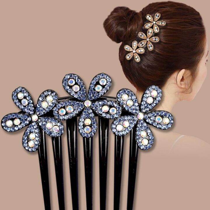 korean-new-fashion-temperament-diamond-inlaid-hair-comb-elegant-womens-headwear-exquisite-hair-accessories