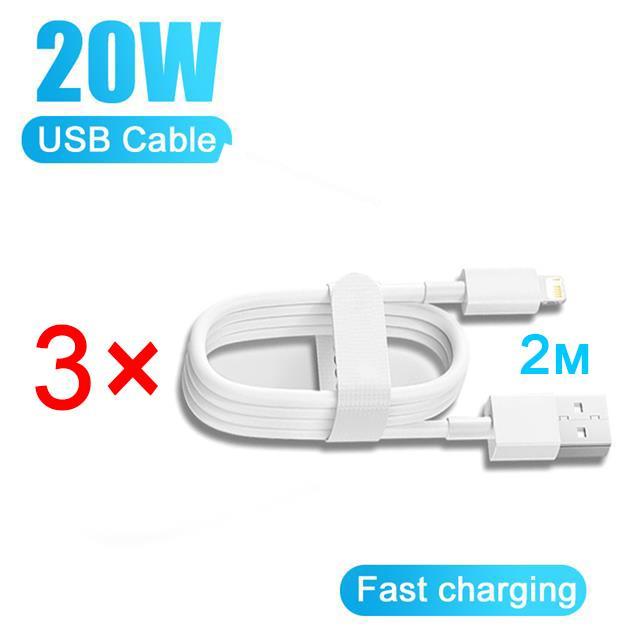 hot-ruxmmmlhj-566-3ชิ้นสายสำหรับ-iphone-ไฟฉาย-usb-14พลัส11-12-13-pro-max-xs-xr-se-ipad-air-pd-20w-สายชาร์จเร็วอุปกรณ์เสริมสำหรับสายไฟ2m-ยาว