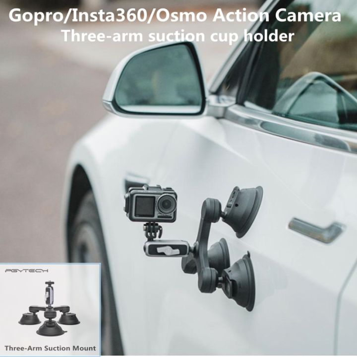 ถ้วยดูด-insta360ตัวยึดติดตั้งกล้องเพื่อการกีฬาในรถยนต์สำหรับ-gopro-11-10-dji-action-3อุปกรณ์เสริมขายึด