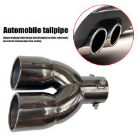 Car Black Titanium Muffler Tip Y Shape Double Exit Exhaust Mufflers Nozzle Decoration Universal Stainless