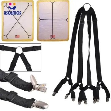 1Pcs Bed Sheet Fasteners, Adjustable Crisscross Fitted Sheet Band Straps  Grippers Suspenders for Bed Sheets, Mattress Covers