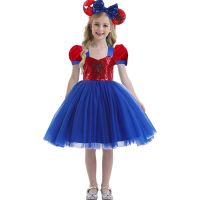 Yofeel Cartoon Cosplay Costumes Princess Dress For Girls  Sequins Spider Mesh Tutu Dresses For Kids Birthday Halloween Party Dresses