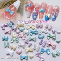 Love Bow Jewelry Glitter Pearl White Symphony Resin Diamond Accessories Nail Decoration Accessories For Nail Tip Beauty