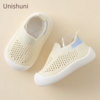 【hot】！ Unishuni Baby Shoes Infant Toddler Kids Knit Mesh Tennis Shoe Boys Slip-On Sneaker Non-Slip Prewalker