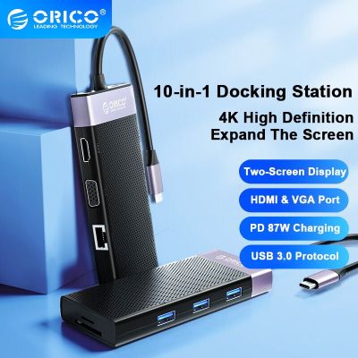 Orico Type C อุปกรณ์คอมพิวเตอร์ตัวแยก Usb แบบหลายอินเตอร์เฟส Hdmi การขยายตัวของแท่นวางมือถือสำหรับฟ้าร้อง4โน้ตบุ๊ค Macbook-แท่นวางอุปกรณ์ &amp; Usb ฮับ-AliExpress