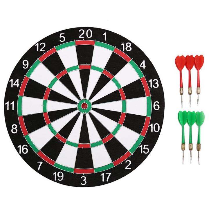 กระดานปาเป้า-ขนาดมาตรฐาน-17-นิ้ว-ปาเป้า-เกมปาเป้า-dart-board-แบบหนา-บอร์ดปาเป้า-ปาได้ทั้ง-2-หน้า-พร้อมลูกดอก-6-ลูก