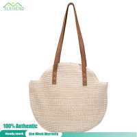 ?Arrive in 3 days?กระเป๋า Tote Bag Straw Beach Women Handbag Handmade Woven Vintage กระเป๋าหิ้ว Summer Shoulder Top-Handle Bags?Big Sale&amp;COD?