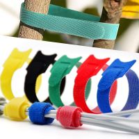 10-100PCS Nylon Cable Ties Releasable Reusable Adhesive Magic Fastener Tape Fastening Management Tie Adjustable for Home Office