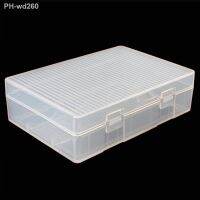 1Pc Portable Hard Plastic Case Holder Storage Box with a Hook Durable Transparent Storage Box Fit for 4 x 26650 Batteries