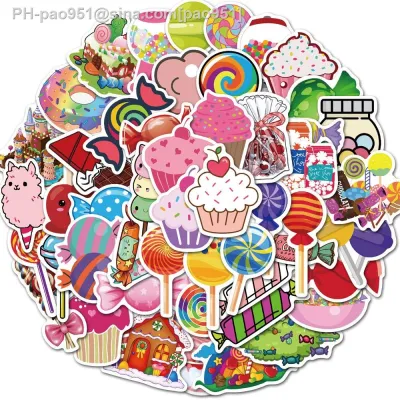 10/30/50PCS Cartoon Candy Lollipop Cute Sticker For Children Toys Luggage Laptop iPad Skateboard Phone Sticker Wholesale