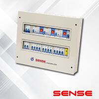 Sense R3N ตู้ไฟ ตู้ควบคุมไฟฟ้า ตู้คอนซูมเมอร์ เซนส์ พร้อมเครื่องตัดไฟรั่ว RCBO และอุปกรณ์ป้องกันฟ้าผ่า ขนาด 14 ช่อง