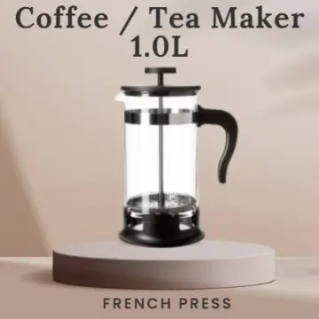 NEW IKEA UPPHETTA FRENCH PRESS COFFEE MAKER, GLASS, STAINLESS