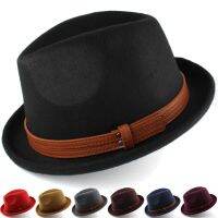 Men Women Woolen Classical Retro Fedora Hats Trilby Jazz Sunhat Street Style Caps Party Travel Outdoor Size US 7 1/8 UK M