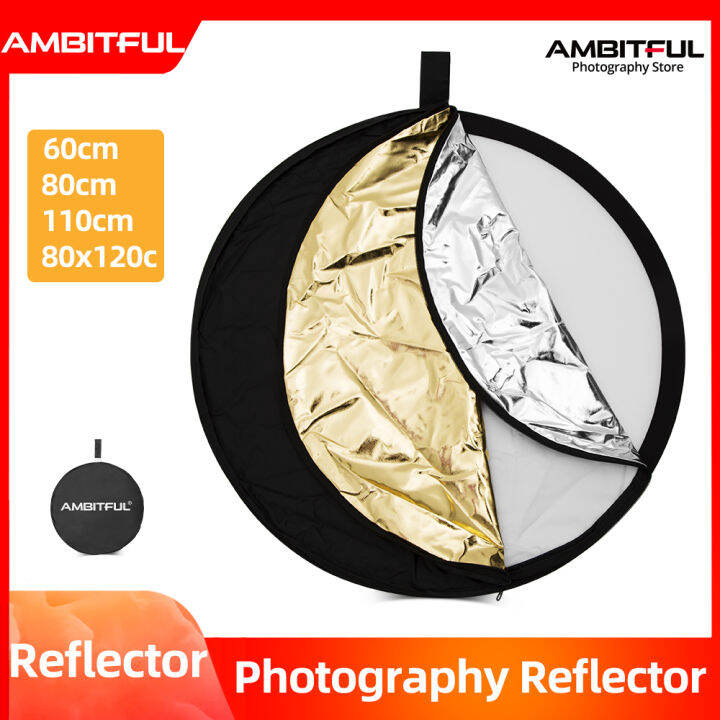 AMBITFUL 5in1 Reflector Board 60CM 80CM 110CM 80x120CM Silver White ...