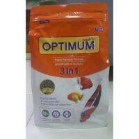 อาหารปลา ออพติมั่ม OPTIMUM 3 in 1 สีส้ม เร่งสี เร่งโต ป้องกันโรค ขนาด 800 กรัม