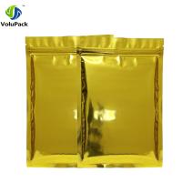 High quality 10x15cm(4x6in)  100 X Glossy Gold Zipper Top Heat Sealing Flat Pouch Aluminum Mylar Ziplock Storage Bags Food Storage Dispensers