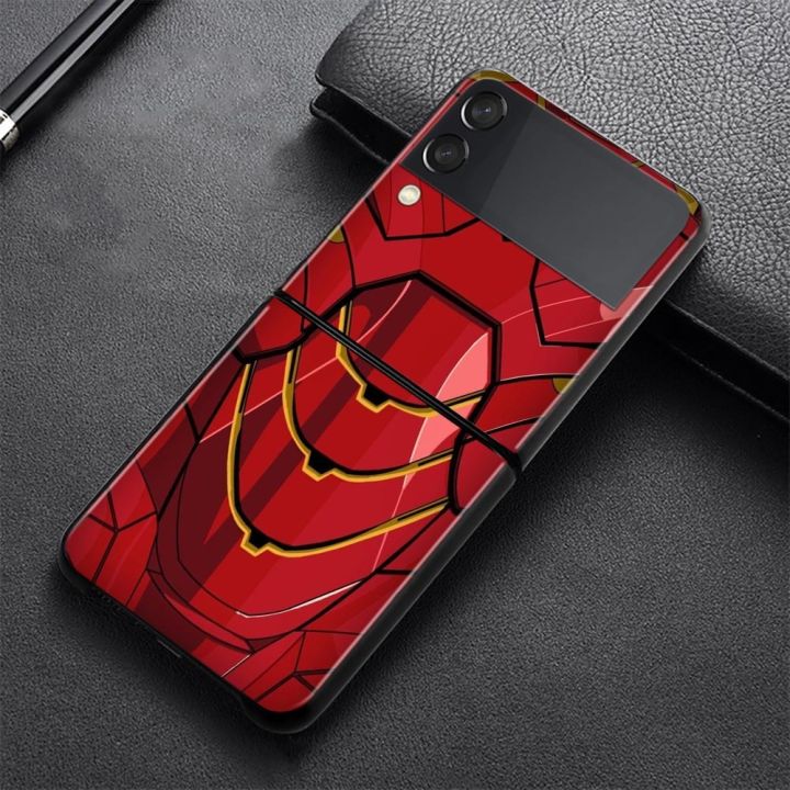 marvel-iron-man-and-hulk-super-hero-case-for-samsung-galaxy-z-flip-4-3-5g-phone-cover-zf3-zflip-4-3-hard-pc-fitted-funda