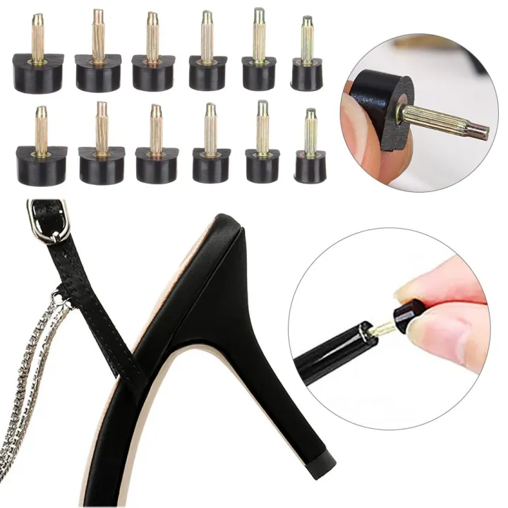🔥🔥【Ready Stock】10pcs Black Dowel Lifts Shoe Repair Heel Stoppers