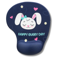 ML-321 RABBIT WHITE MOUSE PAD แผ่นรองเมาส์แบบผ้า Melon เจลรองข้อมือลดอาการเมื่อยล้า พื้นยาง