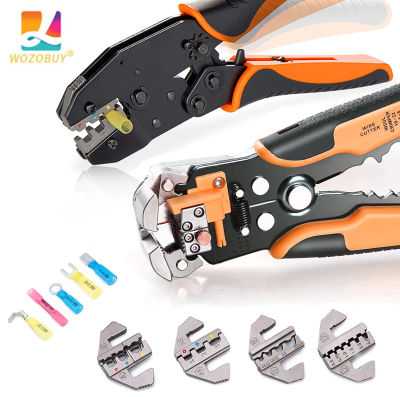 WOZOBUY Wirefy Crimping Tool Set- Ratcheting Wire Crimper - For Heat Shrink, Nylon, Non-Insulated Connectors, Ferrule Terminals